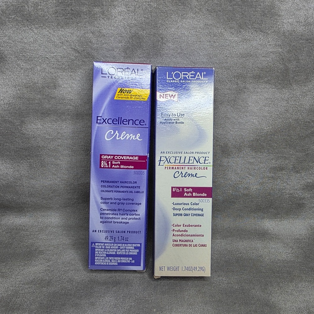 (X2) L'OREAL Excellence Creme #8 1/2.1 SOFT ASH BLONDE‎ Haircolor Gray Coverage